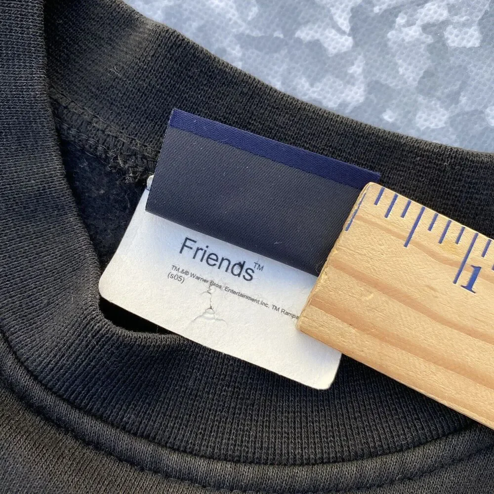 Vintage 90s FRIENDS Show NBC Experience Store‎ Embroidered Sweatshirt Med - Picture 3 of 7